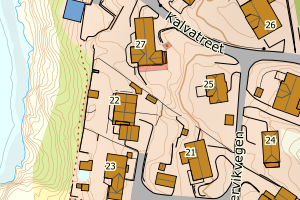Kartbilde fra WMS-tjeneste av avviket