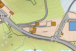 Kartbilde fra WMS-tjeneste av avviket