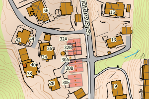 Kartbilde fra WMS-tjeneste av avviket