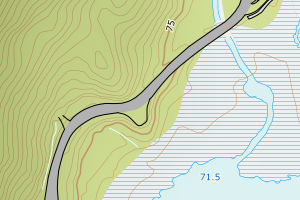 Kartbilde fra WMS-tjeneste av avviket