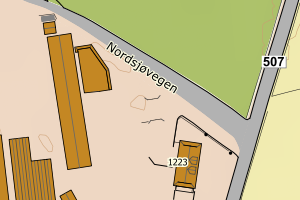 Kartbilde fra WMS-tjeneste av avviket