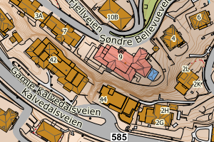 Kartbilde fra WMS-tjeneste av avviket