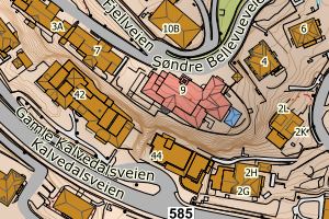 Kartbilde fra WMS-tjeneste av avviket