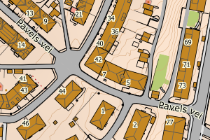 Kartbilde fra WMS-tjeneste av avviket