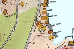 Kartbilde fra WMS-tjeneste av avviket