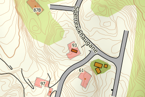 Kartbilde fra WMS-tjeneste av avviket