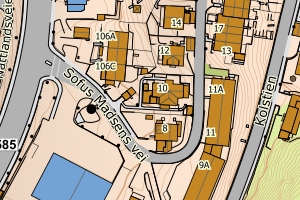 Kartbilde fra WMS-tjeneste av avviket