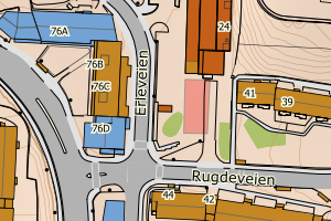 Kartbilde fra WMS-tjeneste av avviket