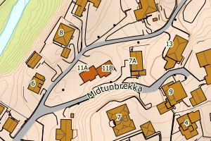 Kartbilde fra WMS-tjeneste av avviket