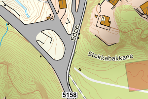 Kartbilde fra WMS-tjeneste av avviket