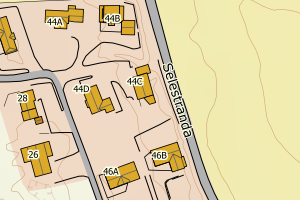 Kartbilde fra WMS-tjeneste av avviket