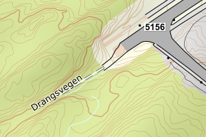 Kartbilde fra WMS-tjeneste av avviket