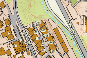 Kartbilde fra WMS-tjeneste av avviket