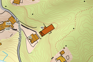 Kartbilde fra WMS-tjeneste av avviket