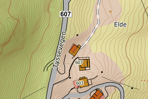 Kartbilde fra WMS-tjeneste av avviket