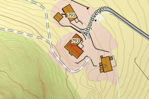 Kartbilde fra WMS-tjeneste av avviket