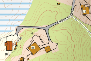 Kartbilde fra WMS-tjeneste av avviket
