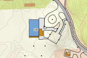 Kartbilde fra WMS-tjeneste av avviket