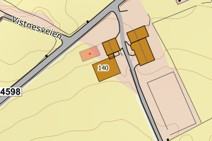 Kartbilde fra WMS-tjeneste av avviket