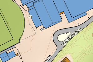 Kartbilde fra WMS-tjeneste av avviket