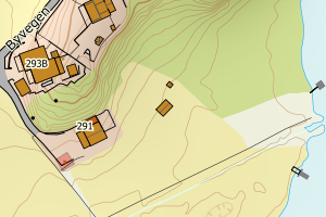 Kartbilde fra WMS-tjeneste av avviket