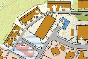 Kartbilde fra WMS-tjeneste av avviket