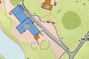 Kartbilde fra WMS-tjeneste av avviket