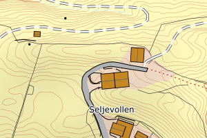 Kartbilde fra WMS-tjeneste av avviket