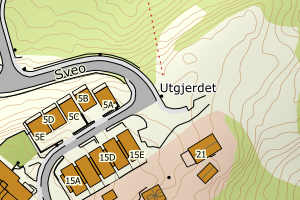 Kartbilde fra WMS-tjeneste av avviket