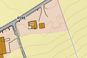 Kartbilde fra WMS-tjeneste av avviket