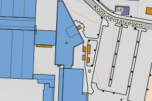Kartbilde fra WMS-tjeneste av avviket