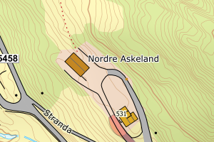 Kartbilde fra WMS-tjeneste av avviket