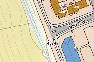 Kartbilde fra WMS-tjeneste av avviket