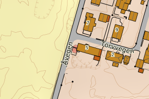 Kartbilde fra WMS-tjeneste av avviket