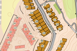Kartbilde fra WMS-tjeneste av avviket