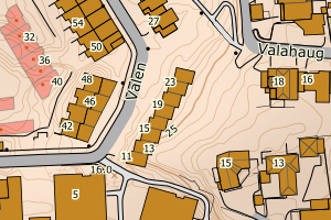 Kartbilde fra WMS-tjeneste av avviket