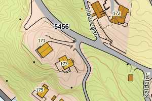 Kartbilde fra WMS-tjeneste av avviket