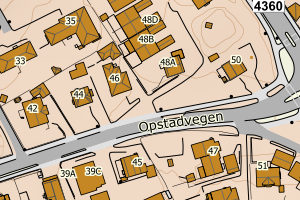 Kartbilde fra WMS-tjeneste av avviket