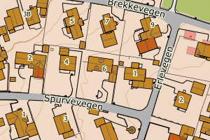 Kartbilde fra WMS-tjeneste av avviket