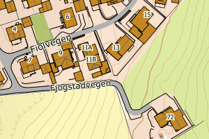 Kartbilde fra WMS-tjeneste av avviket