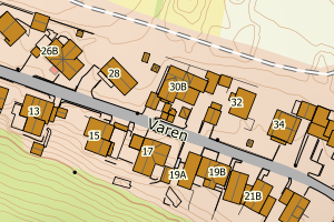 Kartbilde fra WMS-tjeneste av avviket