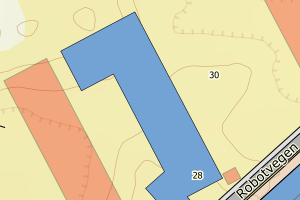 Kartbilde fra WMS-tjeneste av avviket