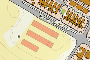 Kartbilde fra WMS-tjeneste av avviket