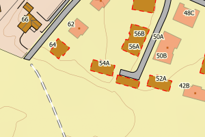 Kartbilde fra WMS-tjeneste av avviket
