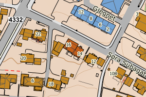 Kartbilde fra WMS-tjeneste av avviket