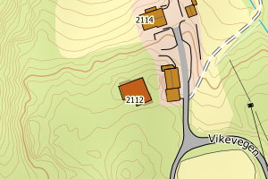 Kartbilde fra WMS-tjeneste av avviket