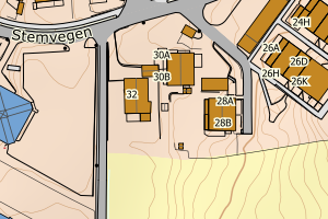 Kartbilde fra WMS-tjeneste av avviket