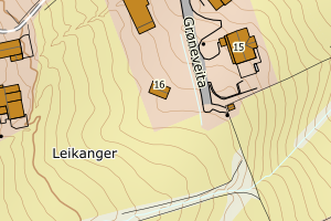 Kartbilde fra WMS-tjeneste av avviket