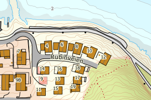 Kartbilde fra WMS-tjeneste av avviket