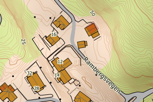 Kartbilde fra WMS-tjeneste av avviket